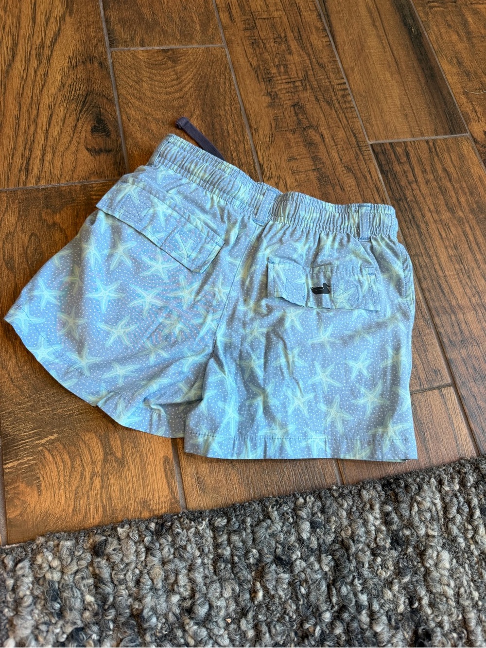 Southern Marsh Light Blue Starfish Print Athletic Shorts